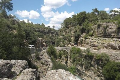 Ancient Selge, Tazi Canyon & Adam Rocks Adventure - First Stop: Tazi Canyon’s views and the rafting-bridge swim option
