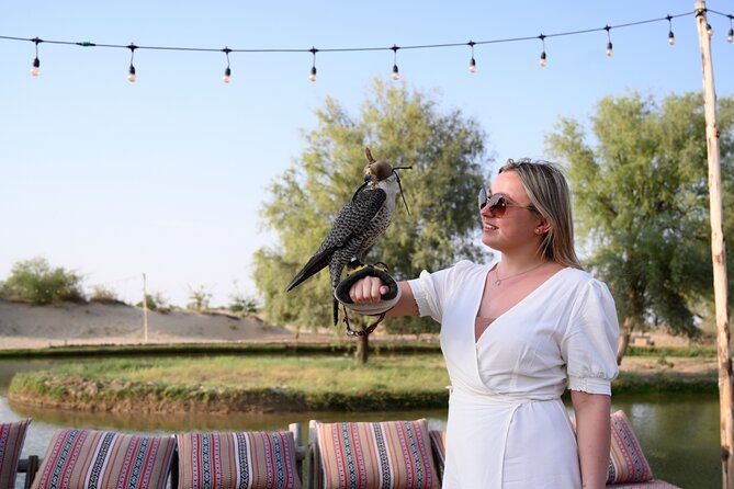 Dubai: Morning Heritage Safari by Vintage G Class & Al Marmoom Oasis - Camel caravan plus falcon photos: worth it, with a few real limits