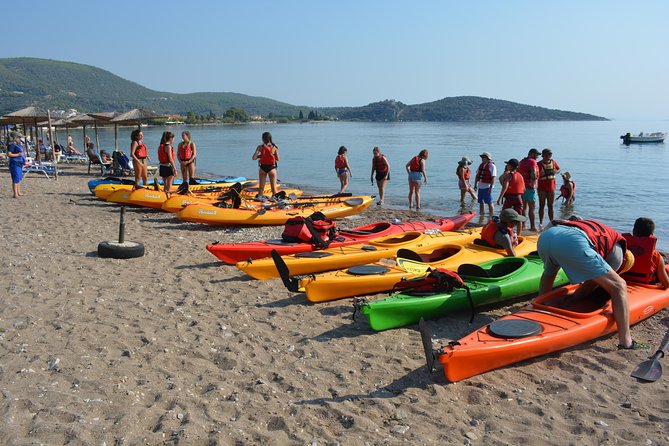 Epidavros sea kayak at the Ancient sunken city tour, small ancient theater - Athina EcoFarm: The Meal That Ties the Day Together