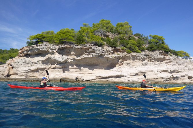 Epidavros sea kayak at the Ancient sunken city tour, small ancient theater - Snorkeling Over Underwater Ruins in ~2 Meters of Water