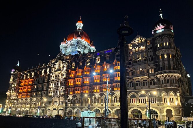 Evening Mumbai by Foot Street Food and Heritage - Gateway of India and Taj Mahal Palace at night: the right kind of ending