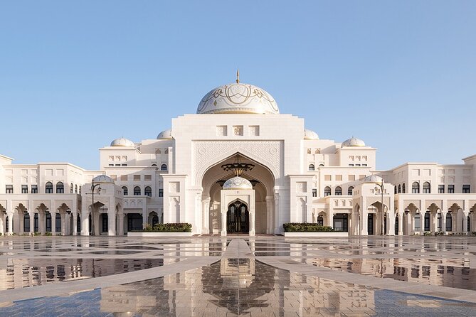 From Dubai: Abu Dhabi Heritage Tour, Qasr Al Watan, Grand Mosque - The early photo hour: Burj Al Arab beach views and the Last Exit pause