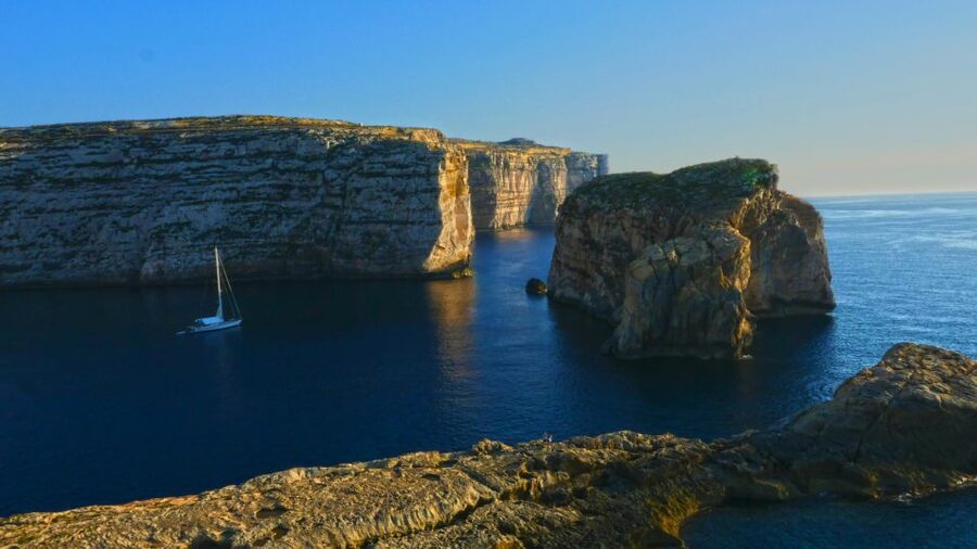 From Sliema or Bugibba: Gozo Heritage Day Pass - Route 1 (purple): Victoria, Dwejra, Ta’ Pinu, and Xlendi