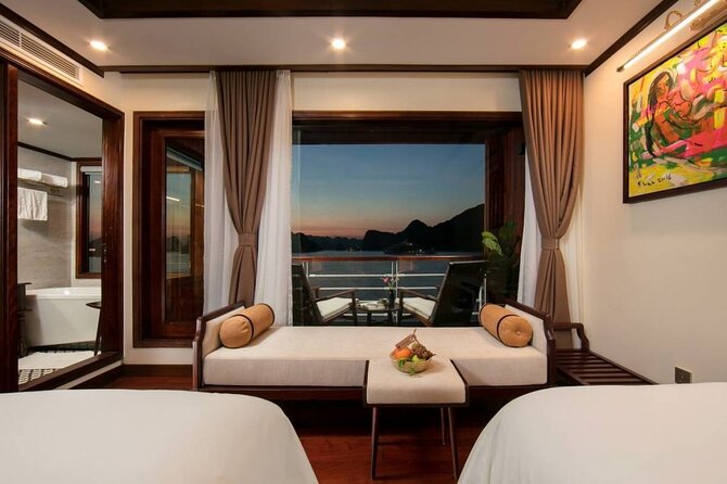Heritage Cruises Best Luxury Cruise to Halong and Lan Ha Bay 2D1N - Day 2: Vovinam on the sundeck and caving by bamboo boat