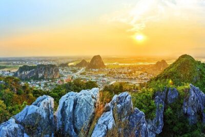 Hoi An Ancient town -Marble Mountains Tours FROM DANANG(15H30-21H - Marble Mountains (Ngu Hành Sơn): caves, Tam Thai, and Linh Ung Pagoda
