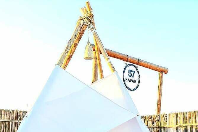 Private Bespoke Desert Dinner with 57 Heritage Safari - Your Private Camp Setup: Gazebo, Majlis, Tepee, and Shisha Lounge