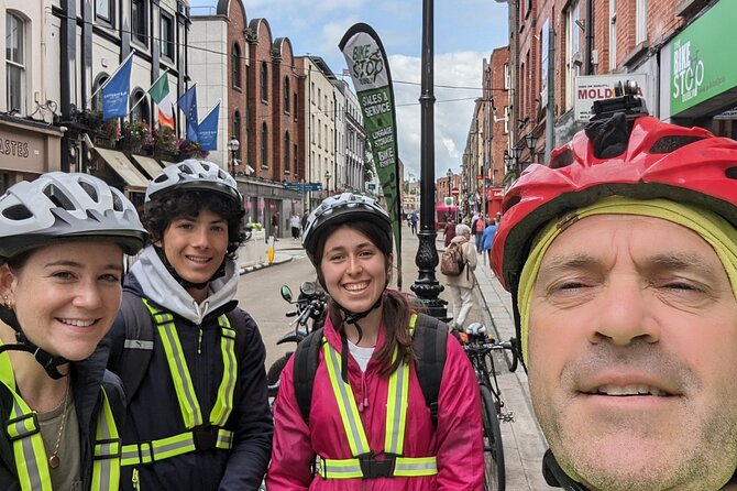 Private Dublin Historical and Heritage Tour by Bike - Croppies Acre Memorial Park and the view toward Guinness