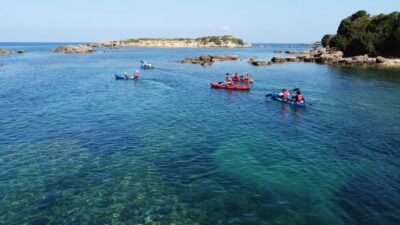 Private Sea Kayak over sunk city of ancient Feia - Bay of St. Andrew kayak time: what 3.5 hours feels like