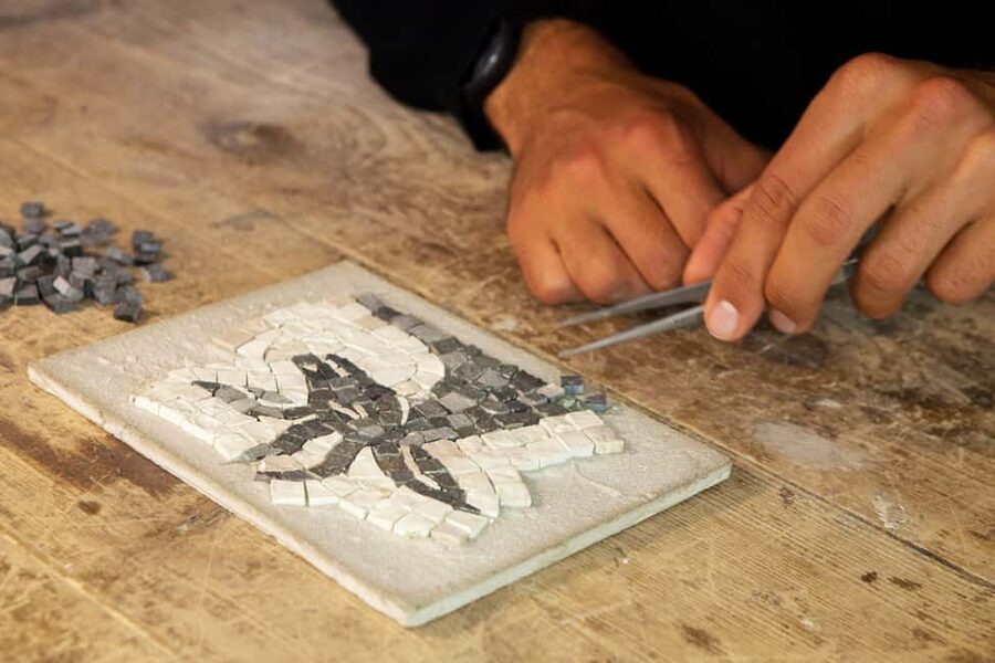 Rome: Ancient Mosaic Making Workshop - What You Actually Learn: Texture, Composition, and Marble Cutting