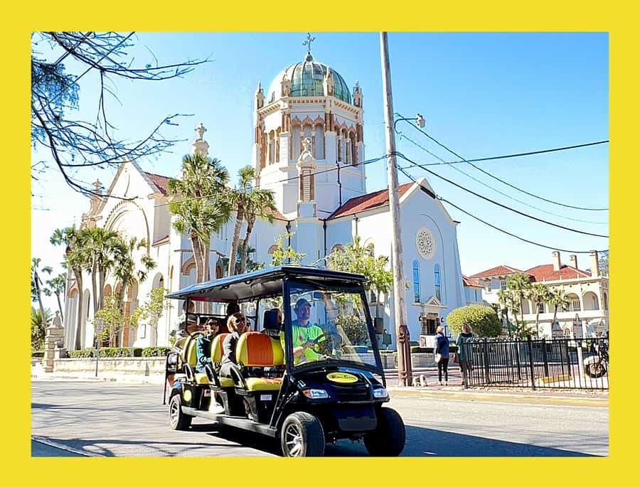 St.Augustine History Tour on Premium Golf Cart with PiCk Up - Stop 1: Castillo de San Marcos and why it defines St. Augustine