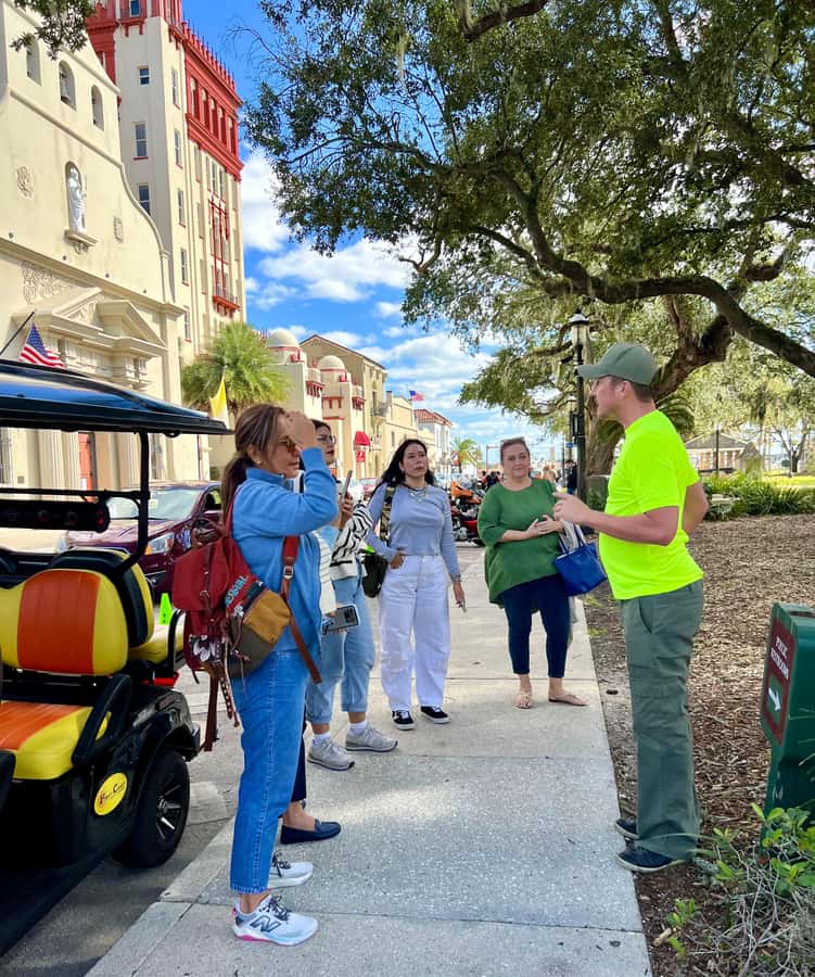 St.Augustine History Tour on Premium Golf Cart with PiCk Up - Old Jail and the tour’s haunted-history flavor