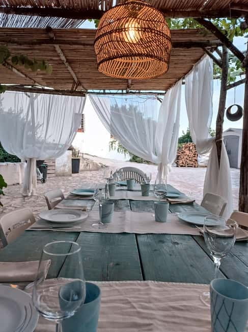 Typical Apulian menù in the garden of an ancient Trullo - The convivial part: small group, friendly hosting, and real-table conversation