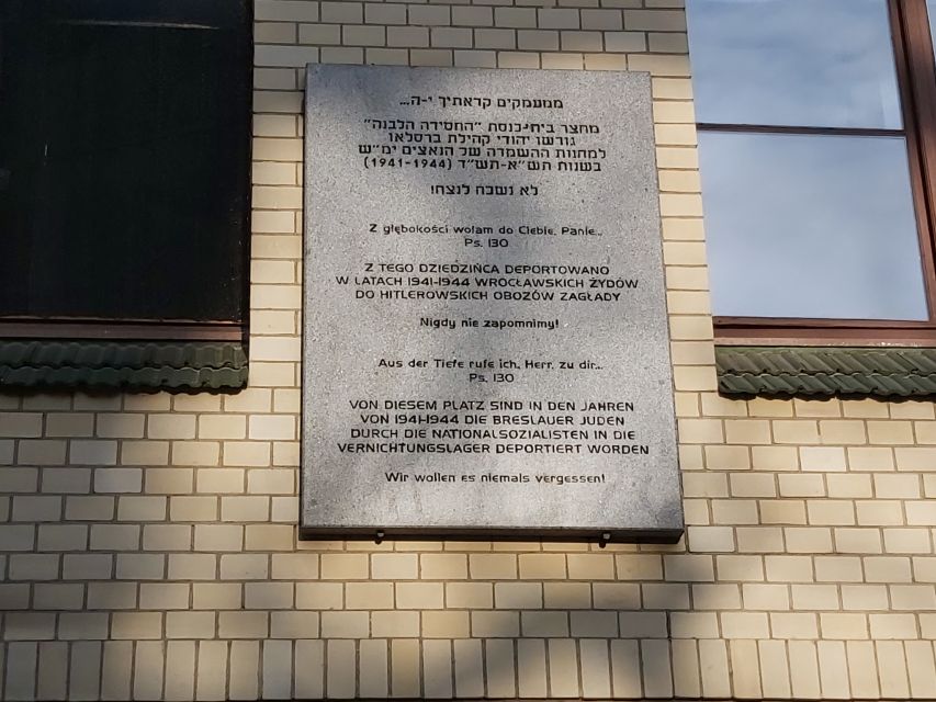 Wroclaw: Third Reich and World War Two Historical Tour - Dietrich Benchoffer Memorial: Remembering Through Names and Places